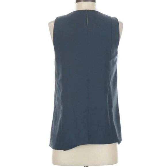 *3 FOR $9* Ann Taylor Loft Sleeveless Solid Charcoal Suit Tank Top Blouse XSP - Picture 2 of 2